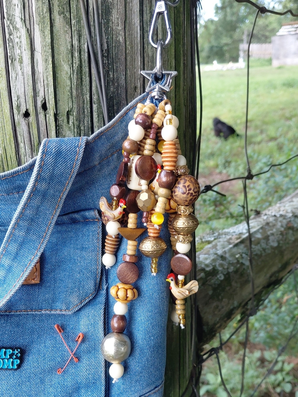 Handcrafted Chicken Keychain